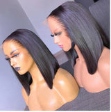 Transparent Lace Bob Wig 250% Density 13x4 – 100% Human Hair – 14 Inch Full & Thick Natural Look