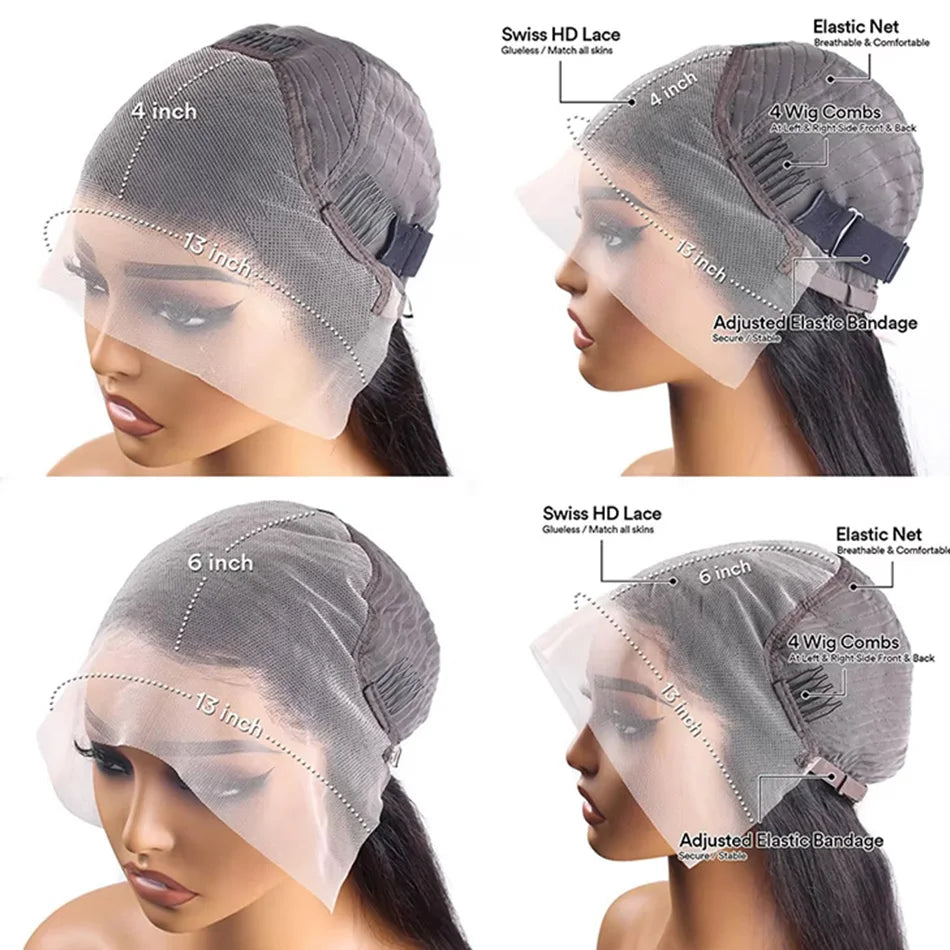 Bone Straight Chocolate Brown 13x6 Lace Frontal Wig 30 Inch Human Hair 13x4 Hd Lace Front Wigs Colored Brazilian Women Choice