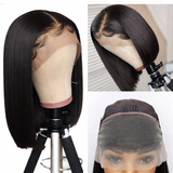 Transparent Lace Bob Wig 250% Density 13x4 – 100% Human Hair – 14 Inch Full & Thick Natural Look