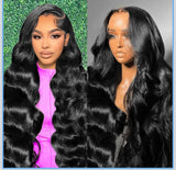 Body wave 18''Transparence Lace Wig - 250 Density , 13x4 Lace Frontal, Natural Color, Pre-Plucked Hairline