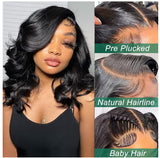 Body wave 18''Transparence Lace Wig - 250 Density , 13x4 Lace Frontal, Natural Color, Pre-Plucked Hairline