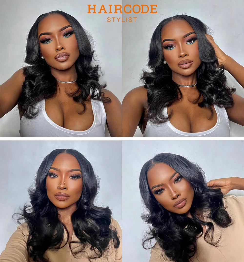 Body Wave Bob Wig 13x4 Transparent Lace Frontal Wig Brazilian Human Hair Wigs Virgin Remy Hair13x4 Lace Closure Wig 180% Density