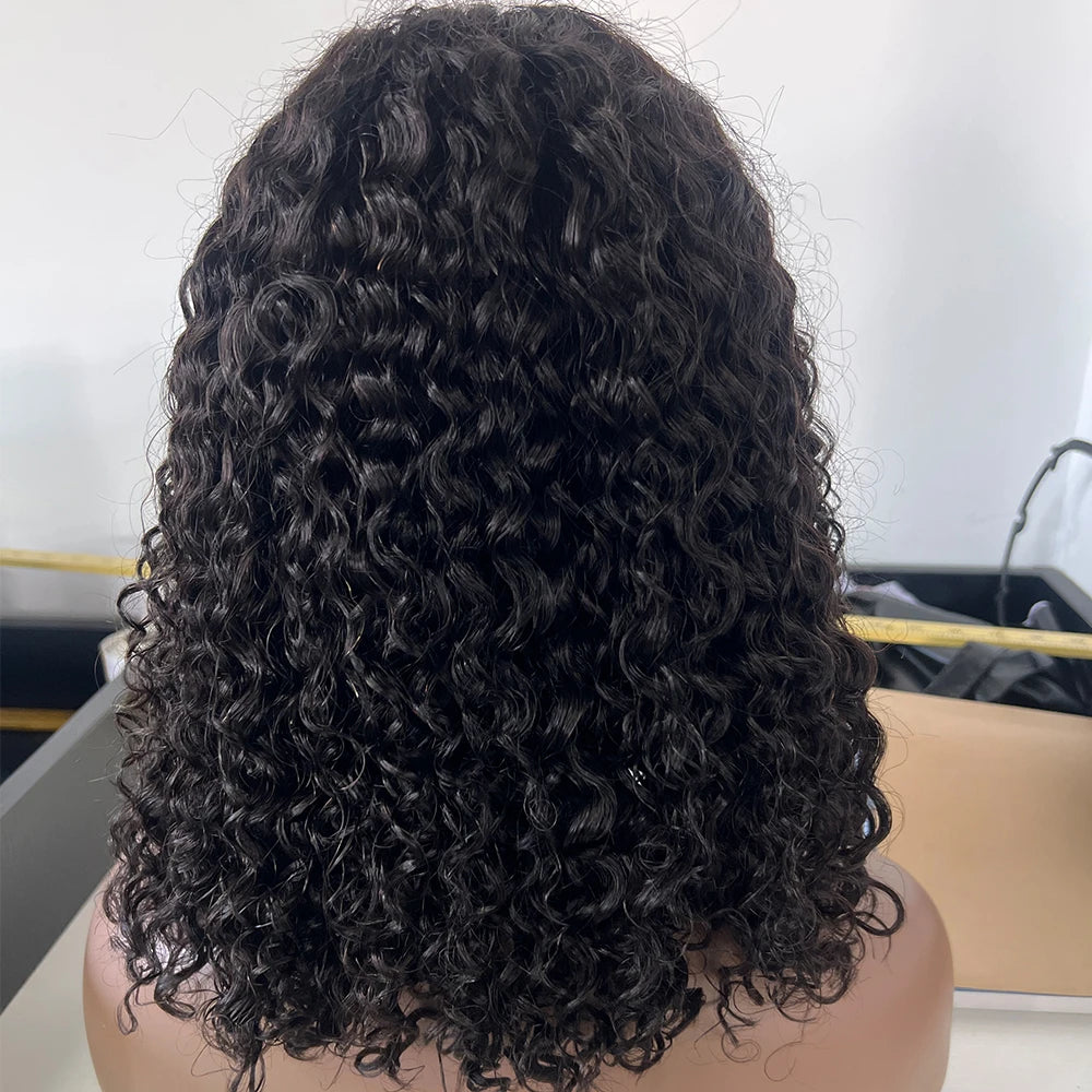 Bob Kinky Curly Human Hair Frontal Wig 4C Edges Lace Front Wigs 13*4 Human Hair Wig Natural Hairline