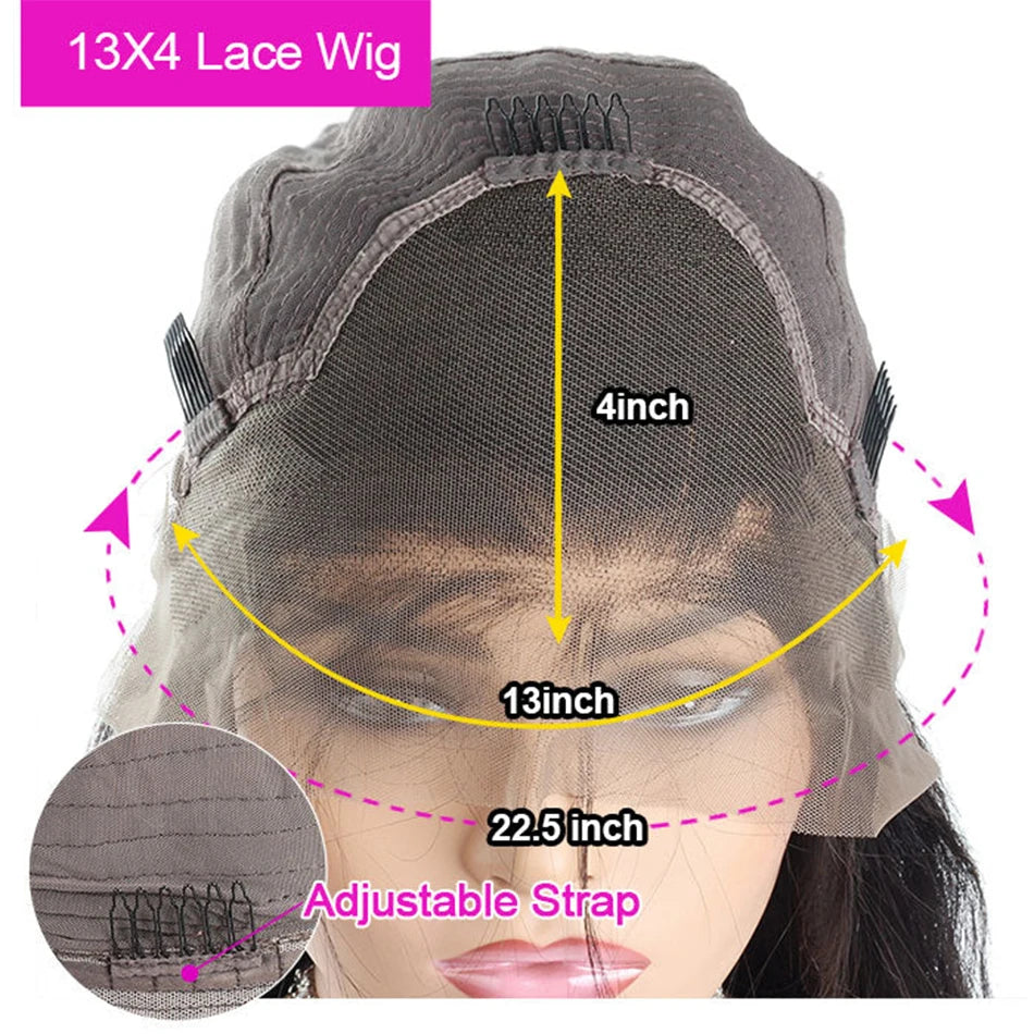 Wear Go Glueless 13x4 Bone Straight Bob Wig Lace Front Human Hair Wigs For Lace Frontal Wig 180%