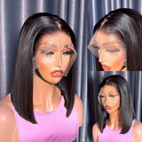 Transparent Lace Bob Wig 250% Density 13x4 – 100% Human Hair – 14 Inch Full & Thick Natural Look